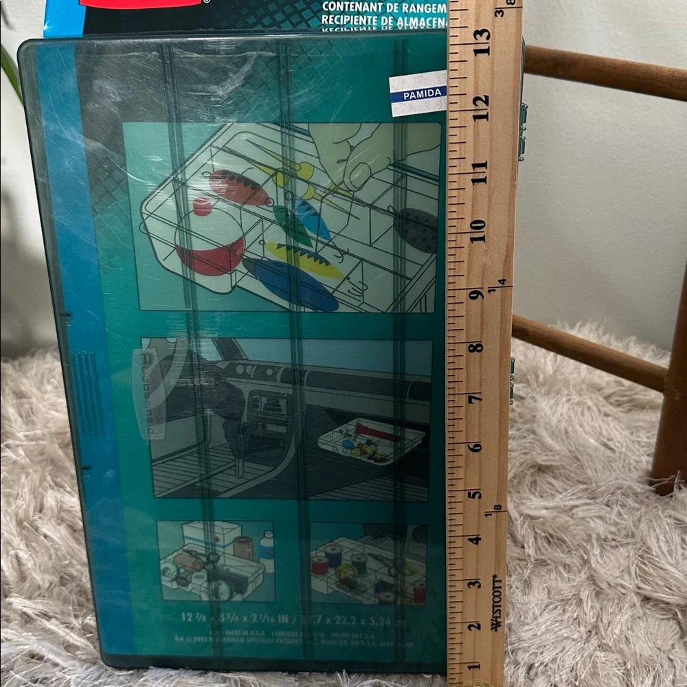 Rubbermaid 1995 Plastic Storage‎ Container Tackle Box Organizer Made In USA Vtg